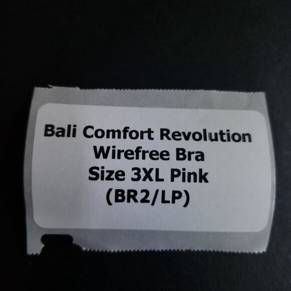 Bali Comfort Revolution Wirefree Bra 3XL Pink Nylon/Spandex Floral Design Adjust - Picture 6 of 6